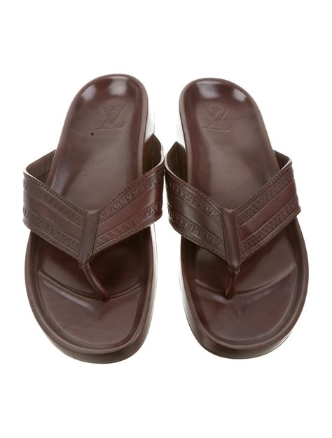 louis vuitton flip flops womens|Louis Vuitton monogram flip flops.